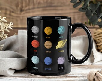 Solar System Planets Mug Space Shirt Astronomy Gift NASA Astronaut Space Lover Mug Galaxy Planet Science Space Geek Coffee Cup
