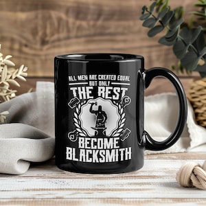 Blacksmith Mug – Coffee Cup Tea Mugs for Blacksmiths Metalworkers Ironworkers Forging Workshop Lover Gift Idea Birthday Collectible Mugs
