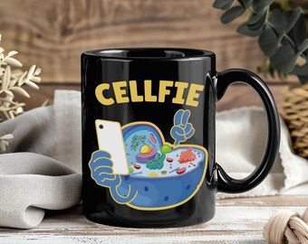 Cell Fie Mug – Coffee Cup Tea Mugs Funny Science Biology Teacher Gift Scientist Chemistry Professors Students School Drinkware
