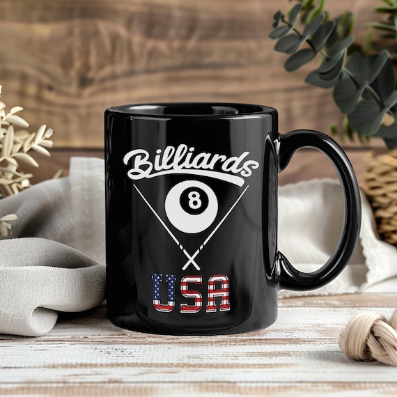 Billiards Mug  Coffee Cup Tea Mugs for Pool Players Billiard Lovers 8 Ball  Cue Sport Game Night Vintage Style Funny Gift Bar Collectible - Etsy
