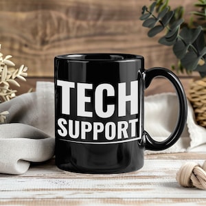 Teknisk supportmugg rolig IT-nörd geek helpdesk datorprogrammerare humor gåvamugg