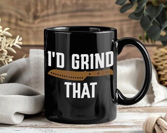 Knife Making Mug Forging Crafter Gift Bladesmith Coffee Cup Metalworker Present Grinder Workshop Craft Beverage Knife Maker Toolsmith Design