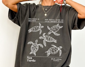 Marine Biology Shirt Sea Turtle Shirt Turtle Shirt Ocean Animal Shirt Turtle Lover Gift Turtle Tshirt Coconut Girl Ocean Inspired Style