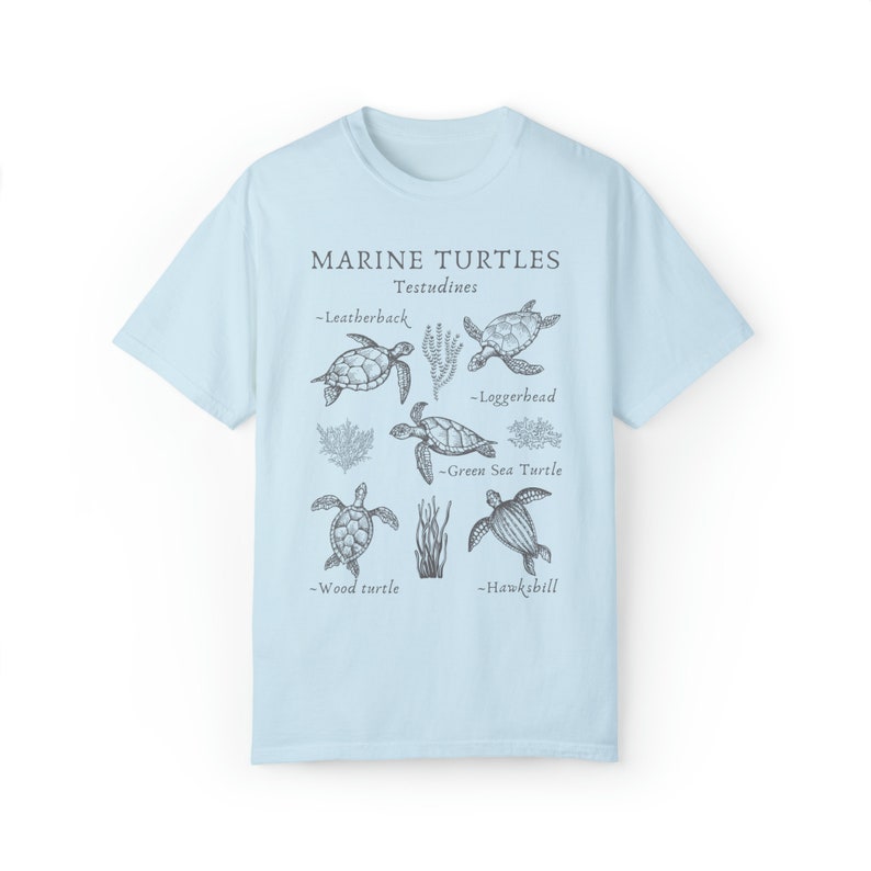 Comfort Colors Marine Biology Shirt Sea Turtle Shirt Turtle Shirt Ocean Animal Shirt Turtle Lover Gift Turtle Tshirt Coconut Girl Shirt image 7