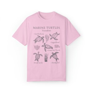 Comfort Colors Marine Biology Shirt Sea Turtle Shirt Turtle Shirt Ocean Animal Shirt Turtle Lover Gift Turtle Tshirt Coconut Girl Shirt image 6