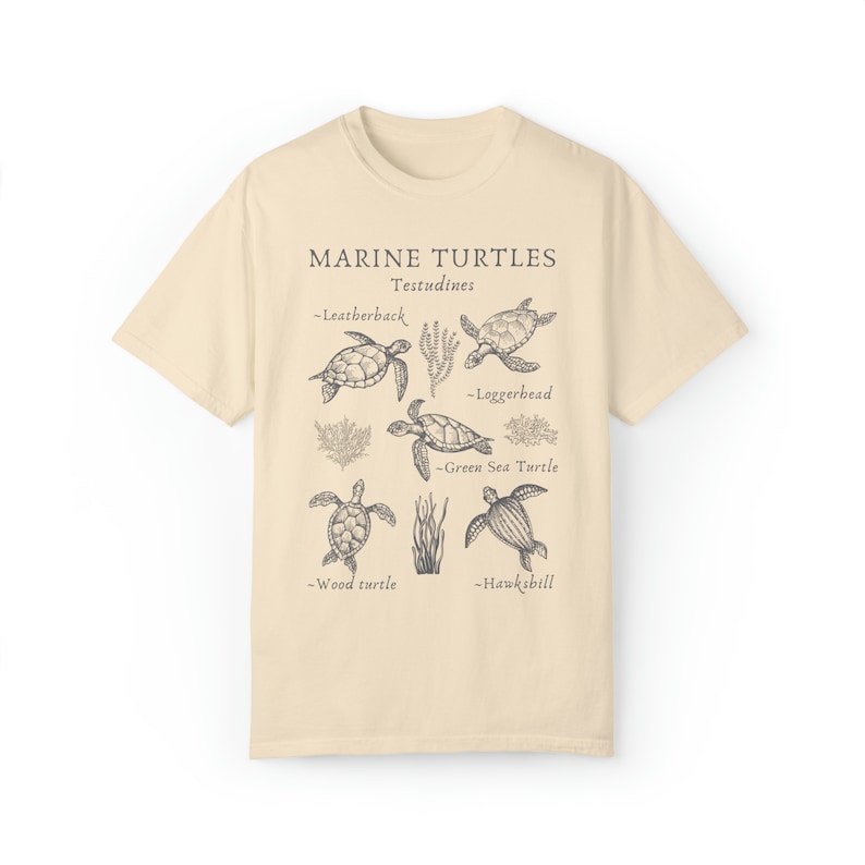 Comfort Colors Marine Biology Shirt Sea Turtle Shirt Turtle Shirt Ocean Animal Shirt Turtle Lover Gift Turtle Tshirt Coconut Girl Shirt image 8