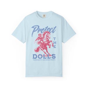 Protect The Dolls Shirt Protect The Dolls Tee Protect Trans Kids Protect The Dolls Trans Rights Shirt Transgender Gift Subtle Pride Shirt Chambray
