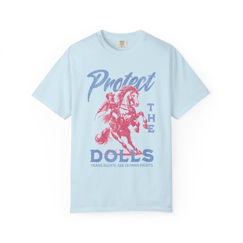 Protect The Dolls Shirt Protect The Dolls Tee Protect Trans Kids Protect The Dolls Trans Rights Shirt Transgender Gift Subtle Pride Shirt Chambray