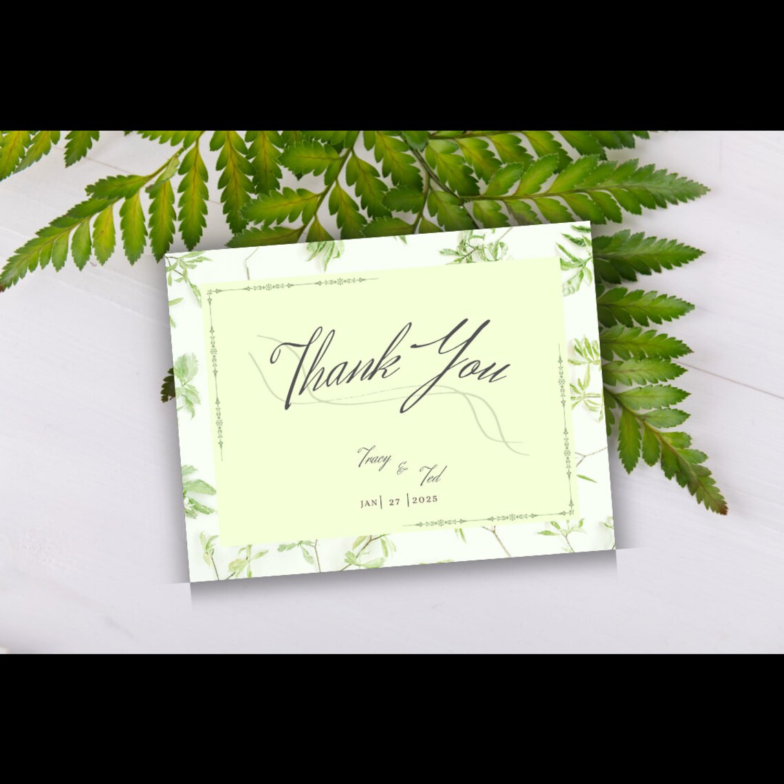 Printable Thank You Notes Template Wedding Thank You Card Etsy