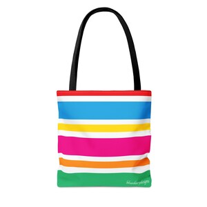 Rainbow Tote bag, Stripe tote bag, LGBT Tote, Foldable Shopping Bag, Beach Tote Bag, Project Bag, Cute Tote Bag, Reusable Shopping Bag,