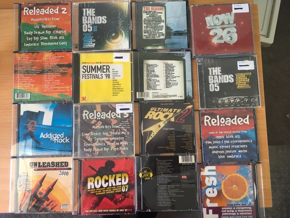 MASSIVE SALE Compilations of  Vintage cd’s. alternative, heavy rock, pop,  1980 - 2005.  Perfect nostalgic gift, my own loved collection.