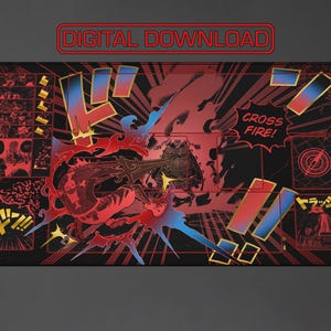 One Piece TCG - Ace Manga - Cross Fire!! - Black Playmat Design by ZD (Digital for Custom Print!!!)
