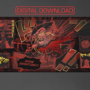 One Piece TCG - Shanks Manga - Divine Departure - Black Playmat Design by ZD (Digital for Custom Print!!!)