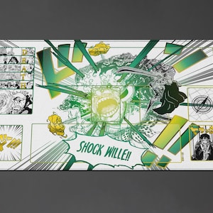 One Piece TCG - Law Manga - Shock Wille - Tapete de juego blanco diseñado por ZD (¡Digital!)