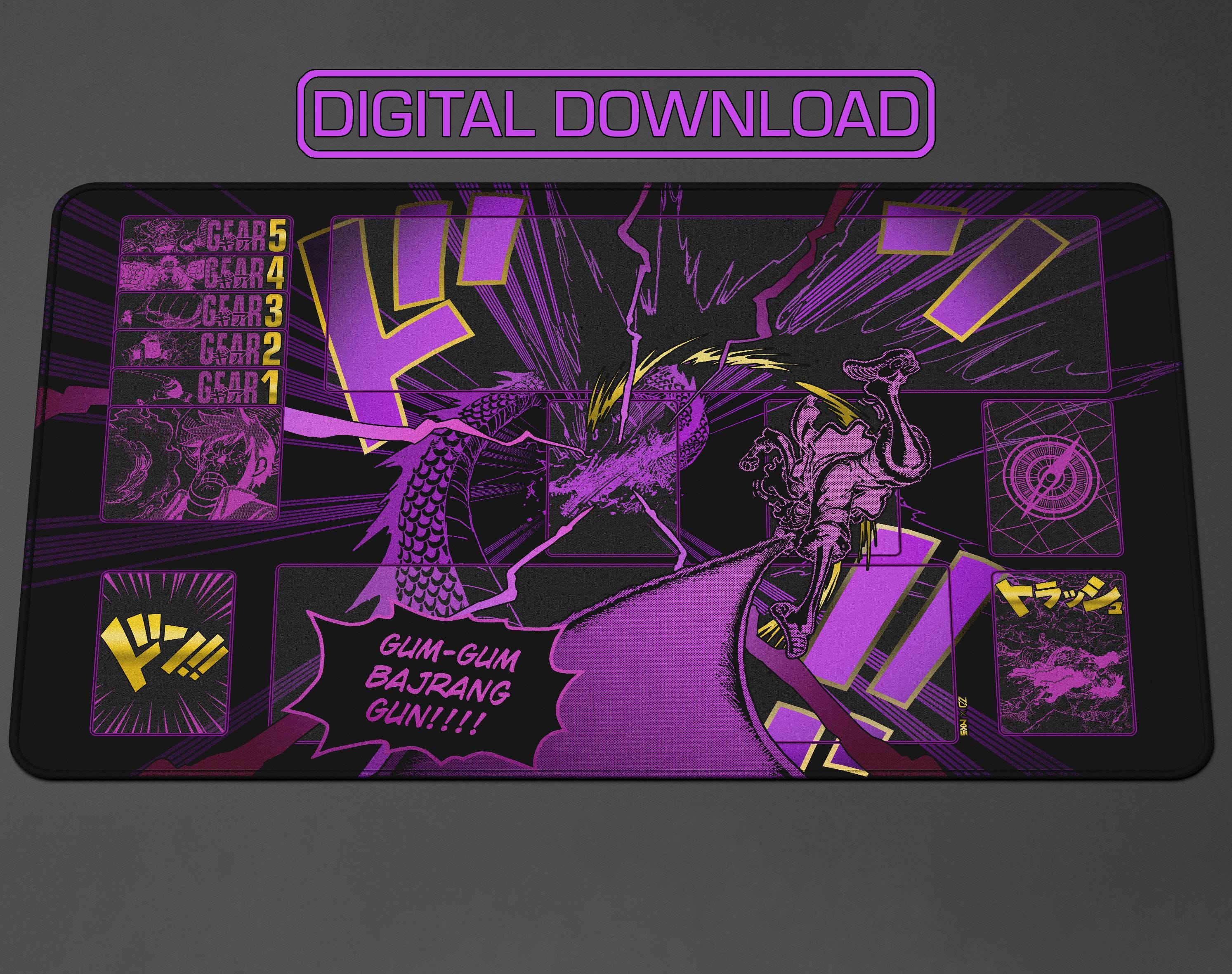 One Piece TCG - Luffy Manga - Gum-gum Bajrang Gun - Black Playmat