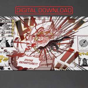 One Piece TCG - Shanks Manga - Divine Departure - White Playmat Design by ZD (Digital for Custom Print!!!)