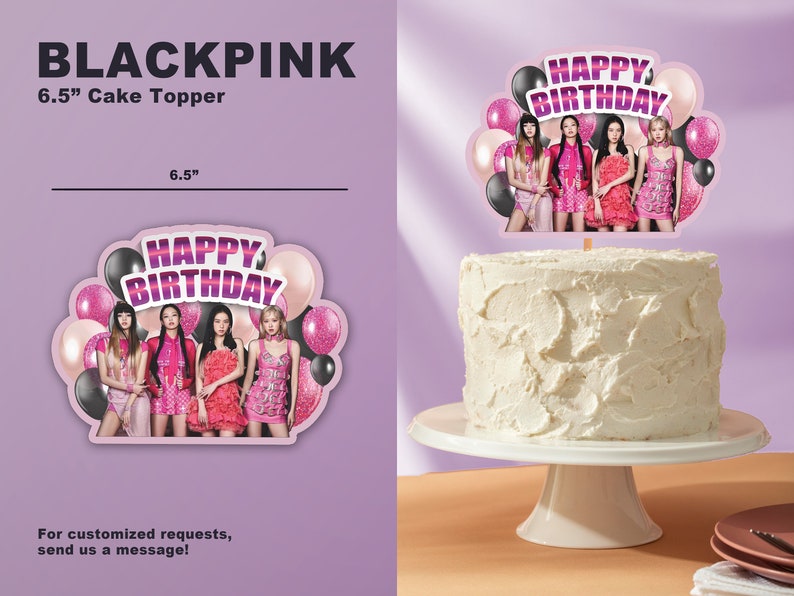 Printable Blackpink Birthday Cake Topper for Blackpink Birthday Party ...