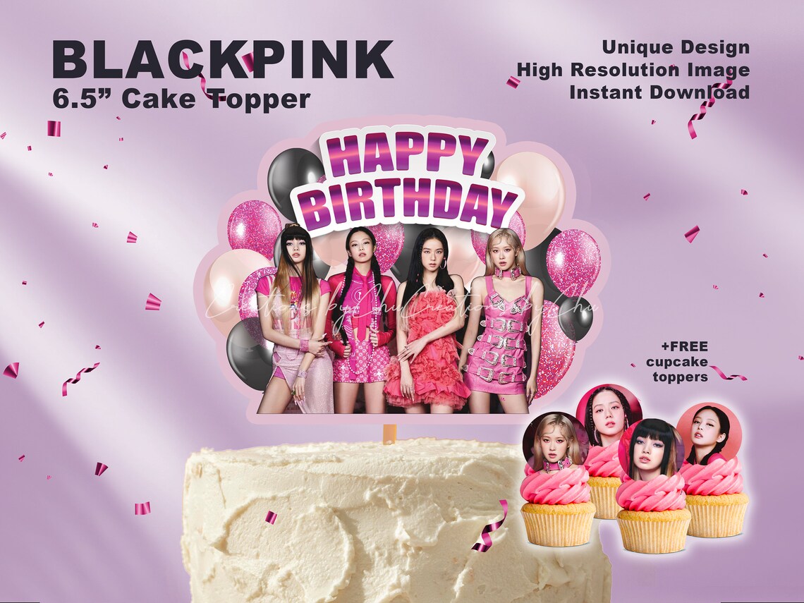 Printable Blackpink Birthday Cake Topper for Blackpink Birthday Party ...