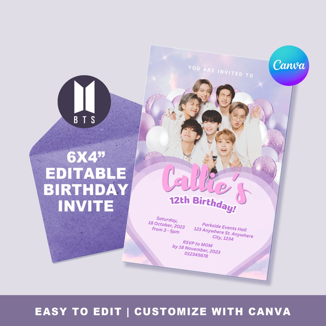 Bts Printable Invitation