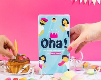 OHA - Das Familienspiel - Gesellschaftsspiel mit 480 Karten - Perfekt als Geschenkidee zu Ostern, Weihnachten oder Geburtstag