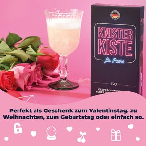 Knisterkiste für Paare Kartenspiel Kommunikationsspiel Spiel für Paare Achtsamkeit Selbstreflexion Valentinstagsgeschenk Bild 6