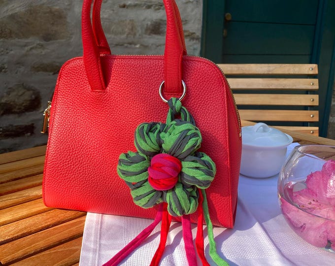 Featured listing image: Super-pretty XXL flower charm bag pendant in bright colors! Gorgeous color combinations! Pimp up your bag!