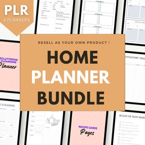 PLR Home Planner-bundel | Huishoudplanner | Receptkaart | Klaar voor jou | PLR-bundel | Planner voorjaarsschoonmaak