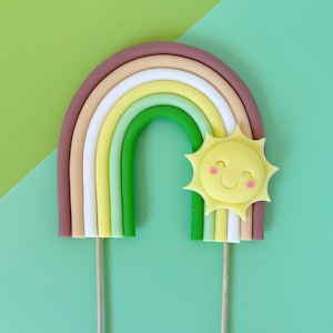 Figura para tarta de fondant Arcoiris con sol