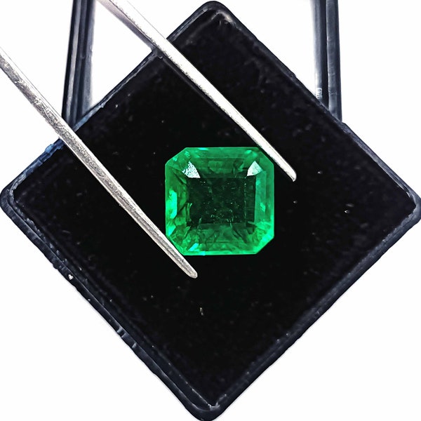Green Emerald Natural 10-12 Ct IGL Certified Faceted Emerald Cut Gemstone from Colombia Gems For Jewelry Making Best Offer Hurry Up KAG