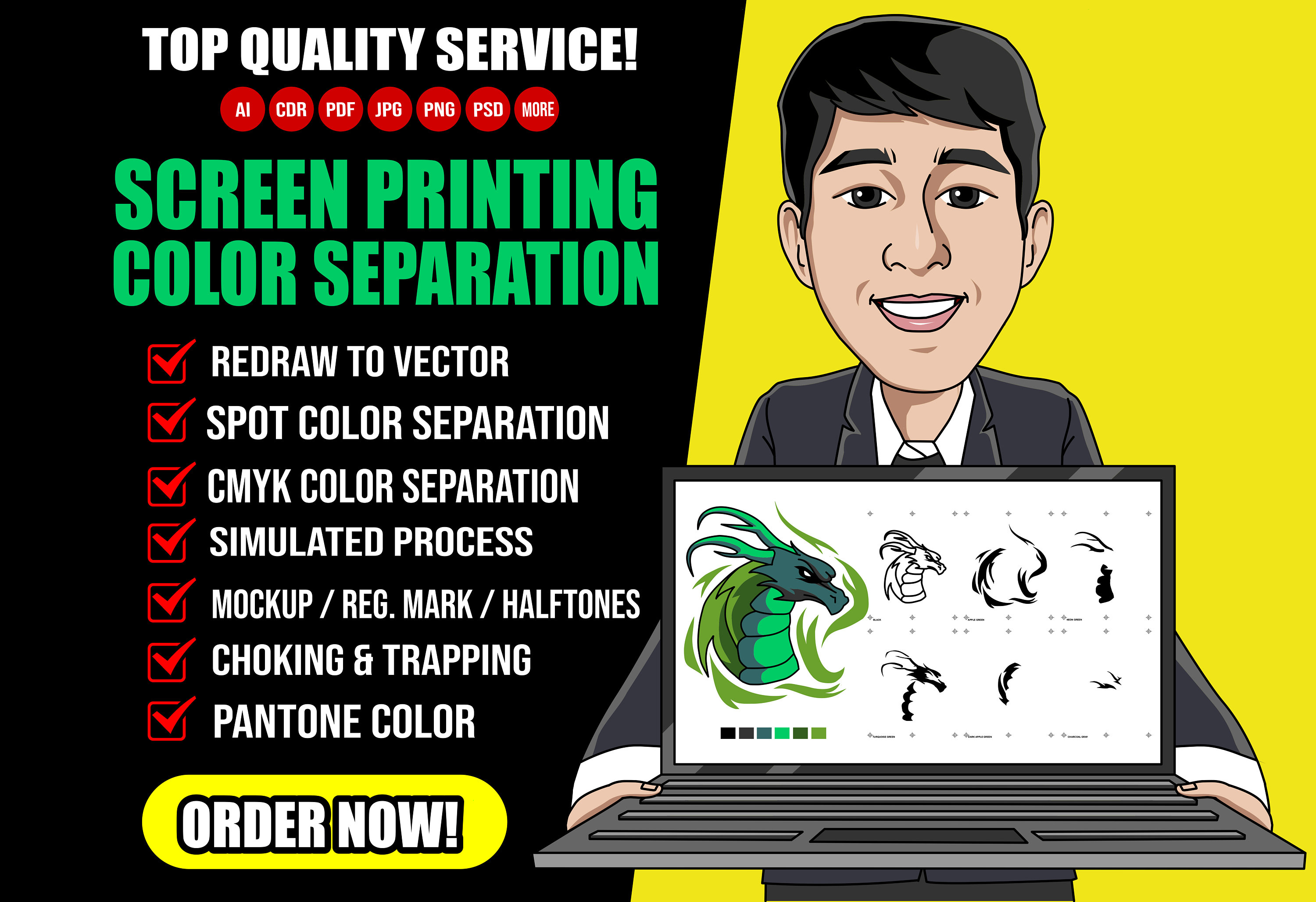 I Will Do Professional Color Separation for Your Screen Printing Within ...