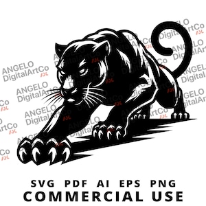 Panther Middle High School Sports Team Mascot -svg, png, ai , eps ,pdf | Vector Graphics Design for Cutting, Printing and Digital Files