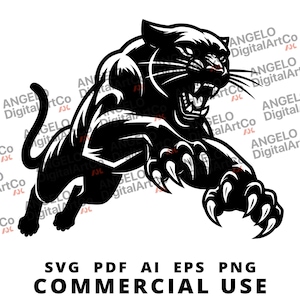 Panther Sports Team Mascot -svg, png, ai , eps ,pdf | Vector Graphics Design for Cutting, Printing and Digital Files
