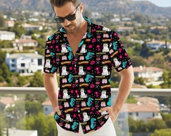 Achievement Dungeon Crawler Carl Hawaiian Shirt, Fantasy DnD For Gamers Shirt, RPG Lover Gift Hawaiian, Mythical Dragons Button Up Shirt