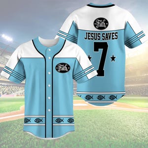 Jesus Saved Baseball Jersey, Christian Faith Jersey, Bible Verse Jersey, Christian Apparel, Religious Women Gift
