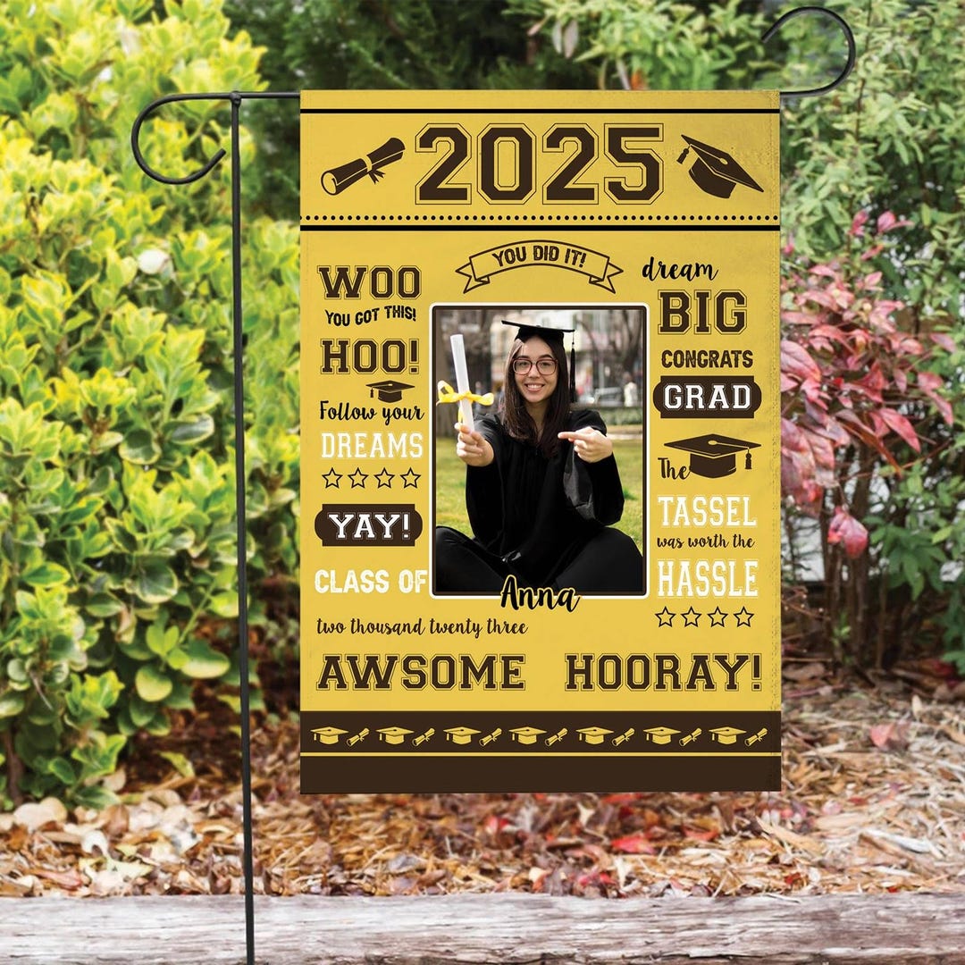 Custom Graduation Garden Flag,personalized Graduation Garden Flag With ...