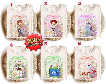 Disneyland Coquette Bow Toy Story Shirt, Cute Magic Kingdom Family Vacation Tee, Vintage Sheriff Buzz Space Ranger Retro Theme Park Clothing