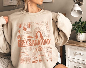 Grey's Anatomy Doodle Art Shirt | Vintage Grey's Anatomy Shirt | Meredith Grey Derek Shepherd Shirt | Birthday Gift