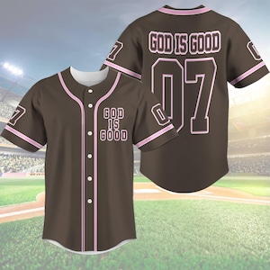 God Is Good Baseball Jersey, Jesus Streetwear for Sports & Faith, Christian Merch Bible Verse Religious Apparel Gifts
