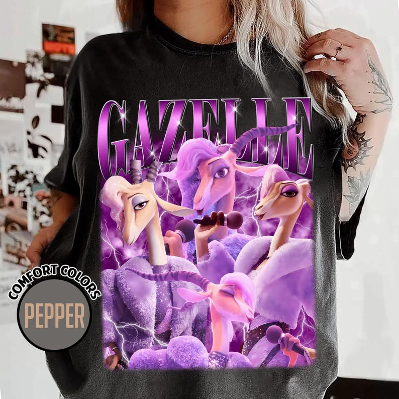 Camiseta cómoda Gazelle de Zootopia, camiseta de Zootopia 2, camiseta de Disneyland, camiseta de Disneyworld, camiseta cómoda a juego de DisneyFamily, Magic Kingdom imagen 4