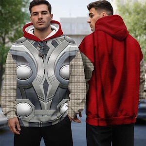 Thor Asgard Costume 3D Hoodie, Thunder Lord Cosplay Costume Sweatshirt, Halloween Costume 3D Sweatshirt , SuperHero All Over Print Outfit