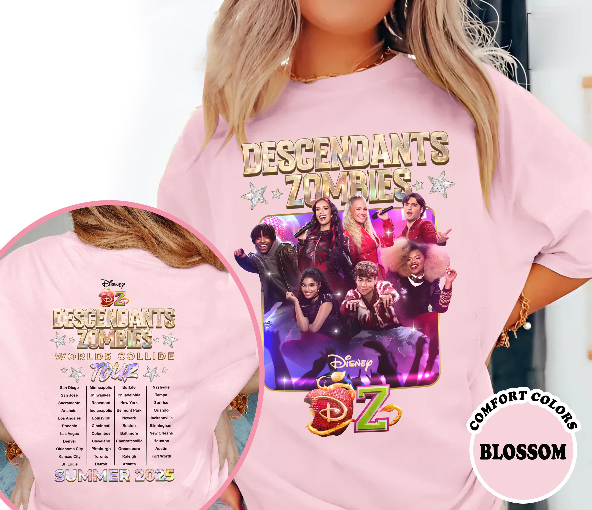 Descendants Tシャツ Amazon.com: Descendants/Zombies: Worlds Collide Tour Logo T-Shirt