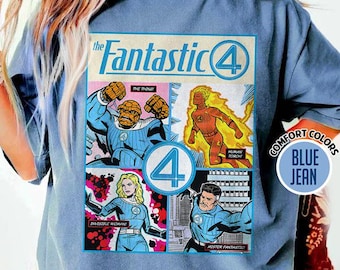 MCU Fantastic Four Hero Poses Group Shot Poster, Mcu Studio Superhero T-shirt, Reed Richards Sweater, Disneyland Fantastic Four Sweatshirt