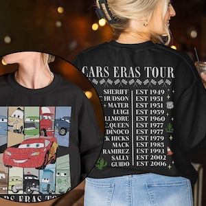 Two-sided Retro Lightning Mcqueen Shirt |  Vintage Cars Shirt | Car Pixar Shirt | Lightning Mcqueen Birthday Shirt