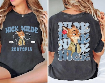 Retro Zootopia 2 Couple Shirt, Judy Hopps and Nick Wilde Couple Tee, Disneyland Couple Matching Shirt, Disneyland Valentine 2026 Tee Gift