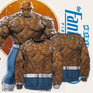 Ben Grimm The Fantastic Four First Steps 3D Hoodie, The Thing Fantastic 4 First Steps Sweatshirt, Avengers Costume, Super Hero Cosplay Tee