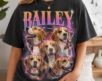 Custom Pet Bootleg Shirt, Custom Retro Dog And Cat Bootleg Shirt, Custom Vintage 90s Photo Shirt, Pet Photo Homage Shirt, Cat Mom Gift