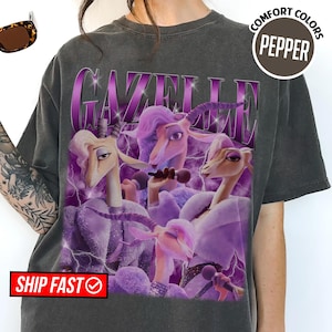 Camiseta cómoda Gazelle de Zootopia, camiseta de Zootopia 2, camiseta de Disneyland, camiseta de Disneyworld, camiseta cómoda a juego de DisneyFamily, Magic Kingdom imagen 3