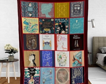 Pride And Prejudice Fleece Blanket, Pride And Prejudice Blankets, Vintage Romance Valentines Day, Birthday Gifts For Him Her Book Lovers