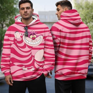 Cheshire Cat Halloween 3D Shirt, Alice In Wonderland Halloween Costume Family Hoodie, Halloween Cheshire Cat Cosplay Costume Sweatshirt