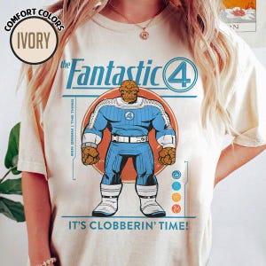 Comfort Ben Grimm The Thing Shirt, Fantastic Four First Steps Vintage Shirt, Superhero Shirt, Pedro Pascal Bootleg Shirt, MCU Fan Gift